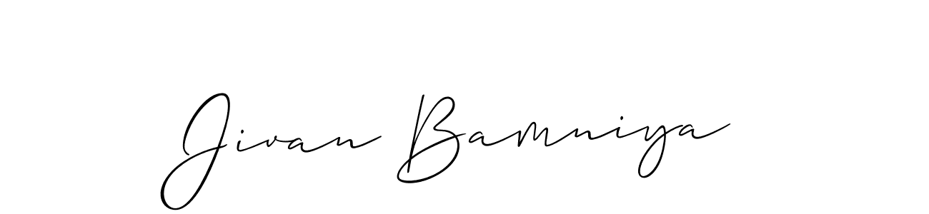 Make a beautiful signature design for name Jivan Bamniya. Use this online signature maker to create a handwritten signature for free. Jivan Bamniya signature style 2 images and pictures png