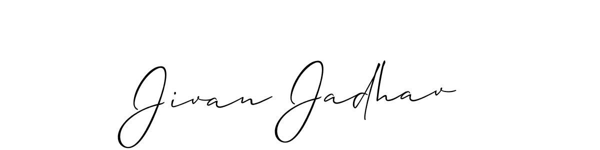 Jivan Jadhav stylish signature style. Best Handwritten Sign (Allison_Script) for my name. Handwritten Signature Collection Ideas for my name Jivan Jadhav. Jivan Jadhav signature style 2 images and pictures png