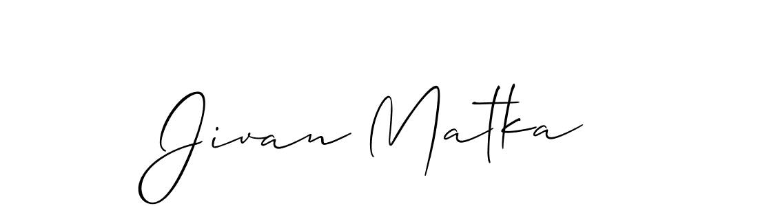 The best way (Allison_Script) to make a short signature is to pick only two or three words in your name. The name Jivan Matka include a total of six letters. For converting this name. Jivan Matka signature style 2 images and pictures png