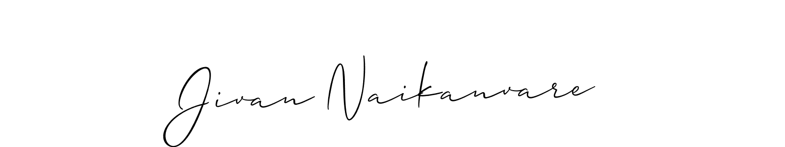 You should practise on your own different ways (Allison_Script) to write your name (Jivan Naikanvare) in signature. don't let someone else do it for you. Jivan Naikanvare signature style 2 images and pictures png