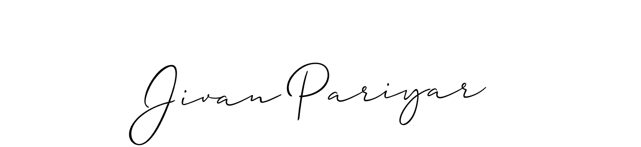 This is the best signature style for the Jivan Pariyar name. Also you like these signature font (Allison_Script). Mix name signature. Jivan Pariyar signature style 2 images and pictures png