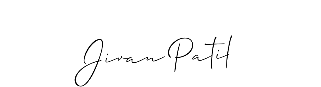 Create a beautiful signature design for name Jivan Patil. With this signature (Allison_Script) fonts, you can make a handwritten signature for free. Jivan Patil signature style 2 images and pictures png