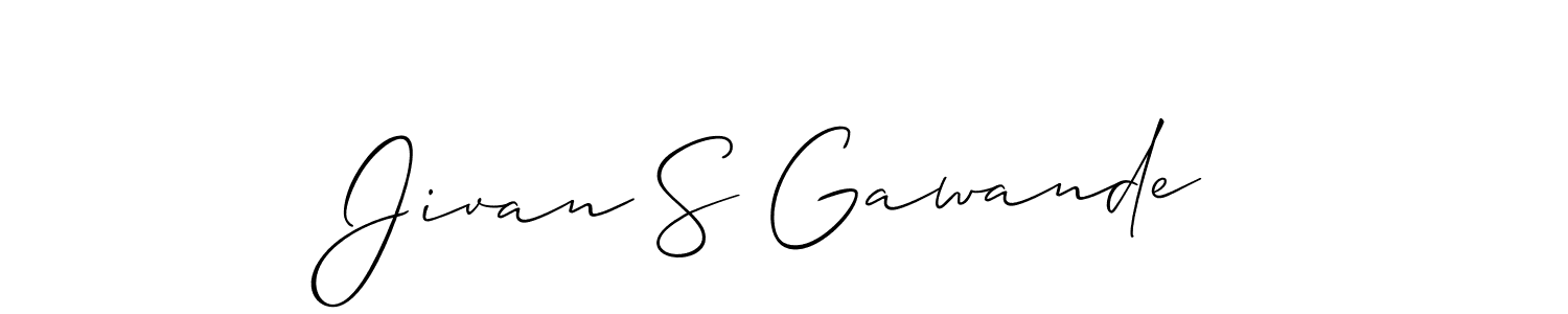 How to make Jivan S Gawande signature? Allison_Script is a professional autograph style. Create handwritten signature for Jivan S Gawande name. Jivan S Gawande signature style 2 images and pictures png