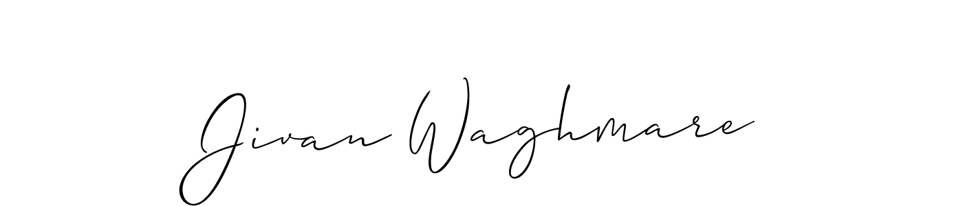 The best way (Allison_Script) to make a short signature is to pick only two or three words in your name. The name Jivan Waghmare include a total of six letters. For converting this name. Jivan Waghmare signature style 2 images and pictures png