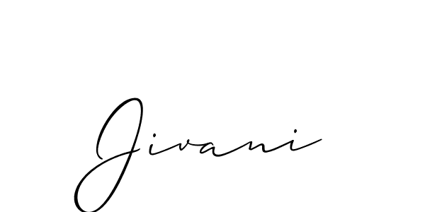 Allison_Script is a professional signature style that is perfect for those who want to add a touch of class to their signature. It is also a great choice for those who want to make their signature more unique. Get Jivani name to fancy signature for free. Jivani signature style 2 images and pictures png