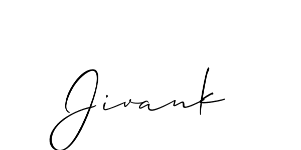 Also we have Jivank name is the best signature style. Create professional handwritten signature collection using Allison_Script autograph style. Jivank signature style 2 images and pictures png