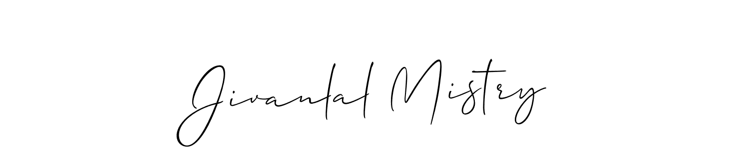 if you are searching for the best signature style for your name Jivanlal Mistry. so please give up your signature search. here we have designed multiple signature styles  using Allison_Script. Jivanlal Mistry signature style 2 images and pictures png