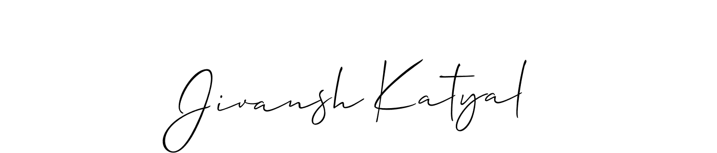 It looks lik you need a new signature style for name Jivansh Katyal. Design unique handwritten (Allison_Script) signature with our free signature maker in just a few clicks. Jivansh Katyal signature style 2 images and pictures png