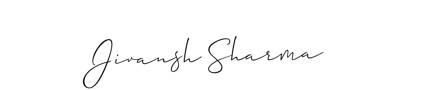 Also You can easily find your signature by using the search form. We will create Jivansh Sharma name handwritten signature images for you free of cost using Allison_Script sign style. Jivansh Sharma signature style 2 images and pictures png