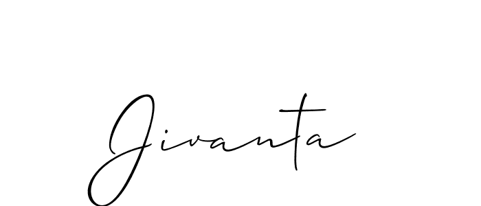 Jivanta stylish signature style. Best Handwritten Sign (Allison_Script) for my name. Handwritten Signature Collection Ideas for my name Jivanta. Jivanta signature style 2 images and pictures png