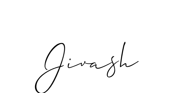 Use a signature maker to create a handwritten signature online. With this signature software, you can design (Allison_Script) your own signature for name Jivash. Jivash signature style 2 images and pictures png