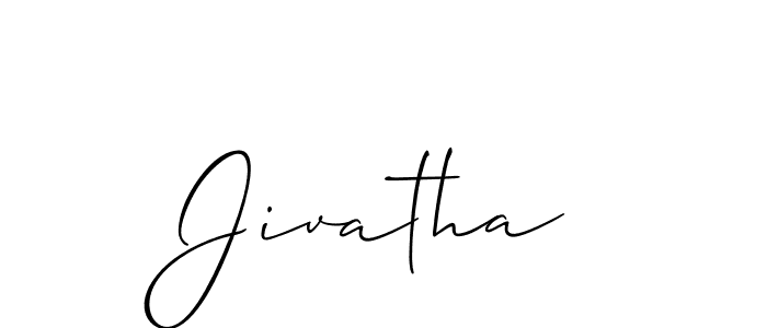 The best way (Allison_Script) to make a short signature is to pick only two or three words in your name. The name Jivatha include a total of six letters. For converting this name. Jivatha signature style 2 images and pictures png