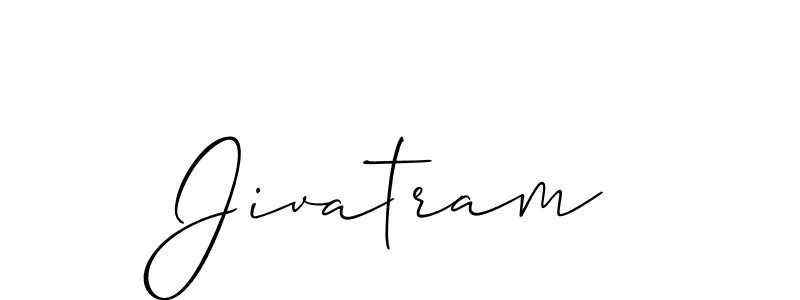 The best way (Allison_Script) to make a short signature is to pick only two or three words in your name. The name Jivatram include a total of six letters. For converting this name. Jivatram signature style 2 images and pictures png