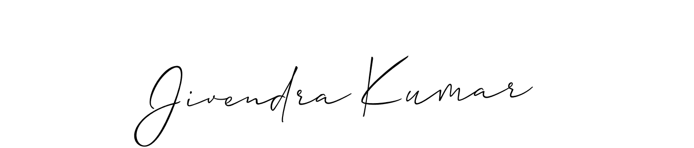 Use a signature maker to create a handwritten signature online. With this signature software, you can design (Allison_Script) your own signature for name Jivendra Kumar. Jivendra Kumar signature style 2 images and pictures png