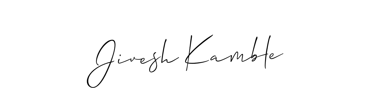 Jivesh Kamble stylish signature style. Best Handwritten Sign (Allison_Script) for my name. Handwritten Signature Collection Ideas for my name Jivesh Kamble. Jivesh Kamble signature style 2 images and pictures png
