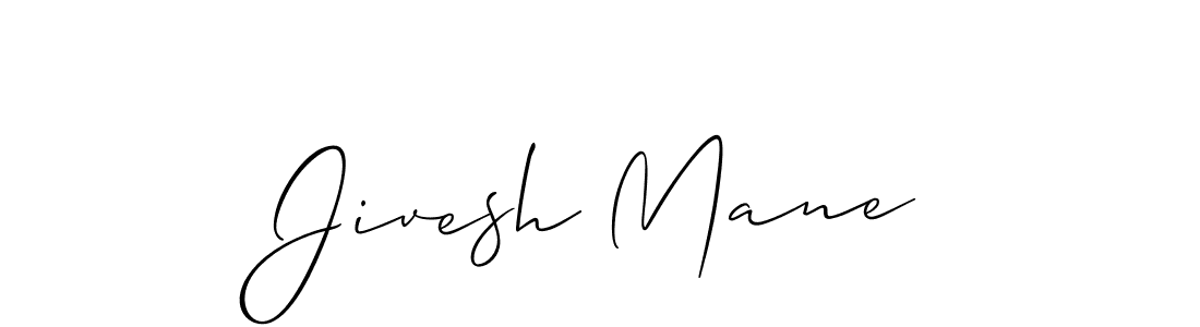 Allison_Script is a professional signature style that is perfect for those who want to add a touch of class to their signature. It is also a great choice for those who want to make their signature more unique. Get Jivesh Mane name to fancy signature for free. Jivesh Mane signature style 2 images and pictures png