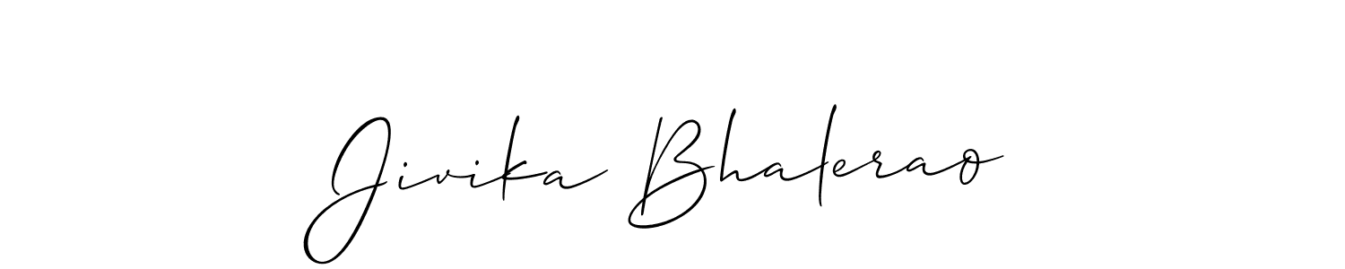 Also we have Jivika Bhalerao name is the best signature style. Create professional handwritten signature collection using Allison_Script autograph style. Jivika Bhalerao signature style 2 images and pictures png