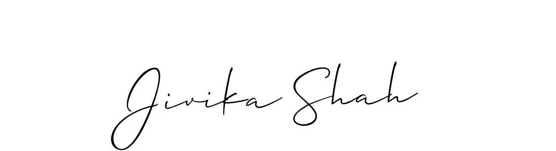 Jivika Shah stylish signature style. Best Handwritten Sign (Allison_Script) for my name. Handwritten Signature Collection Ideas for my name Jivika Shah. Jivika Shah signature style 2 images and pictures png