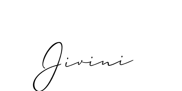 Use a signature maker to create a handwritten signature online. With this signature software, you can design (Allison_Script) your own signature for name Jivini. Jivini signature style 2 images and pictures png