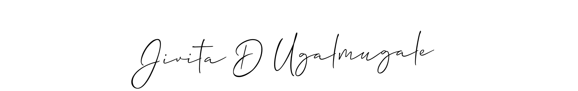 How to make Jivita D Ugalmugale signature? Allison_Script is a professional autograph style. Create handwritten signature for Jivita D Ugalmugale name. Jivita D Ugalmugale signature style 2 images and pictures png