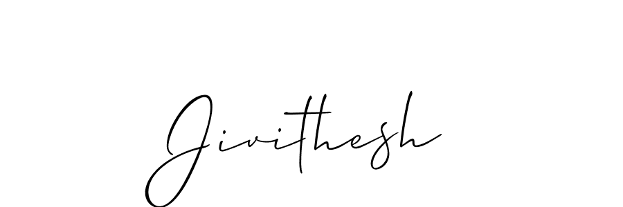 Use a signature maker to create a handwritten signature online. With this signature software, you can design (Allison_Script) your own signature for name Jivithesh. Jivithesh signature style 2 images and pictures png