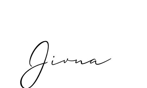The best way (Allison_Script) to make a short signature is to pick only two or three words in your name. The name Jivna include a total of six letters. For converting this name. Jivna signature style 2 images and pictures png