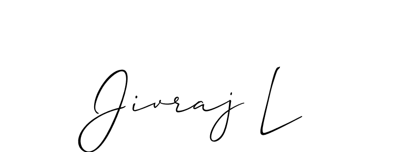 Also we have Jivraj L name is the best signature style. Create professional handwritten signature collection using Allison_Script autograph style. Jivraj L signature style 2 images and pictures png