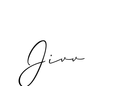 You should practise on your own different ways (Allison_Script) to write your name (Jivv) in signature. don't let someone else do it for you. Jivv signature style 2 images and pictures png