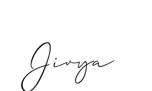 How to make Jivya signature? Allison_Script is a professional autograph style. Create handwritten signature for Jivya name. Jivya signature style 2 images and pictures png