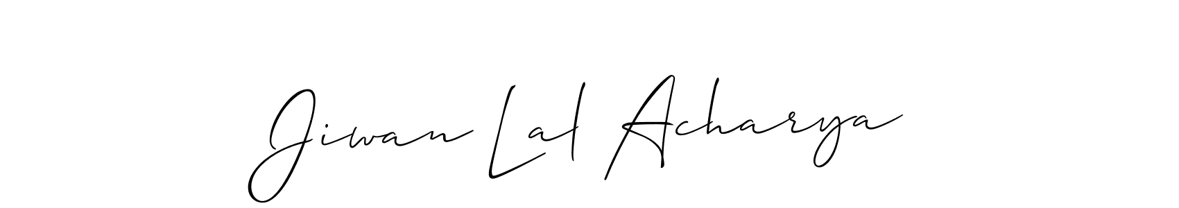 Jiwan Lal Acharya stylish signature style. Best Handwritten Sign (Allison_Script) for my name. Handwritten Signature Collection Ideas for my name Jiwan Lal Acharya. Jiwan Lal Acharya signature style 2 images and pictures png