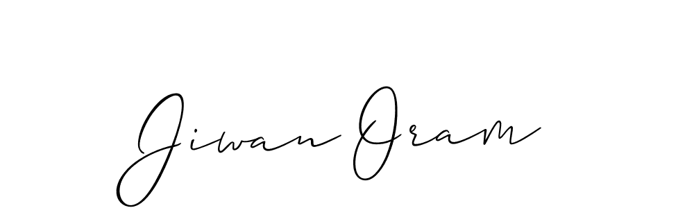 How to make Jiwan Oram signature? Allison_Script is a professional autograph style. Create handwritten signature for Jiwan Oram name. Jiwan Oram signature style 2 images and pictures png