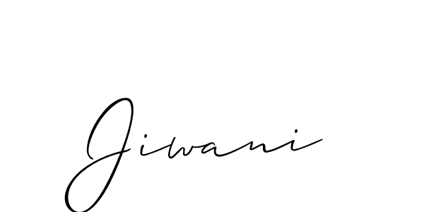 Use a signature maker to create a handwritten signature online. With this signature software, you can design (Allison_Script) your own signature for name Jiwani. Jiwani signature style 2 images and pictures png