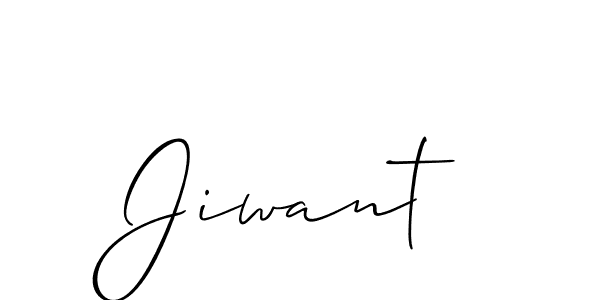 How to make Jiwant name signature. Use Allison_Script style for creating short signs online. This is the latest handwritten sign. Jiwant signature style 2 images and pictures png