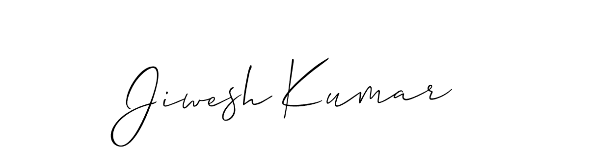 Use a signature maker to create a handwritten signature online. With this signature software, you can design (Allison_Script) your own signature for name Jiwesh Kumar. Jiwesh Kumar signature style 2 images and pictures png