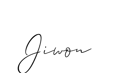 Create a beautiful signature design for name Jiwon. With this signature (Allison_Script) fonts, you can make a handwritten signature for free. Jiwon signature style 2 images and pictures png