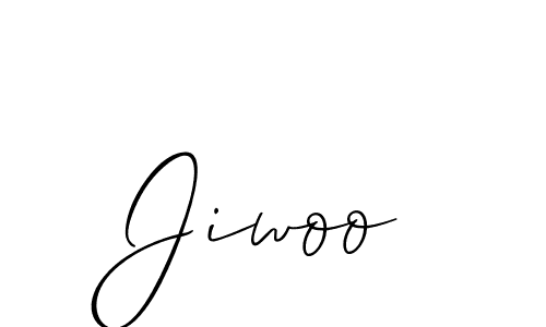 Create a beautiful signature design for name Jiwoo. With this signature (Allison_Script) fonts, you can make a handwritten signature for free. Jiwoo signature style 2 images and pictures png