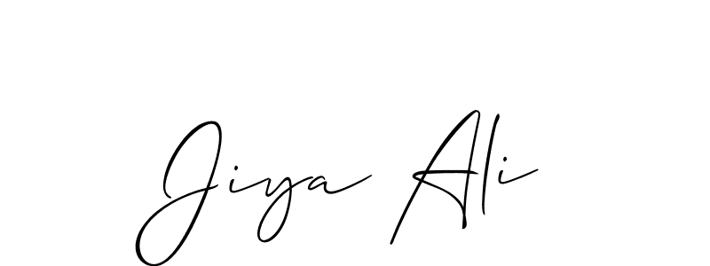 if you are searching for the best signature style for your name Jiya Ali. so please give up your signature search. here we have designed multiple signature styles  using Allison_Script. Jiya Ali signature style 2 images and pictures png