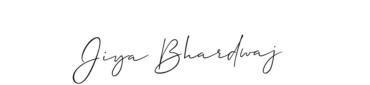Allison_Script is a professional signature style that is perfect for those who want to add a touch of class to their signature. It is also a great choice for those who want to make their signature more unique. Get Jiya Bhardwaj name to fancy signature for free. Jiya Bhardwaj signature style 2 images and pictures png