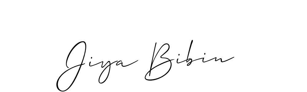 Also You can easily find your signature by using the search form. We will create Jiya Bibin name handwritten signature images for you free of cost using Allison_Script sign style. Jiya Bibin signature style 2 images and pictures png