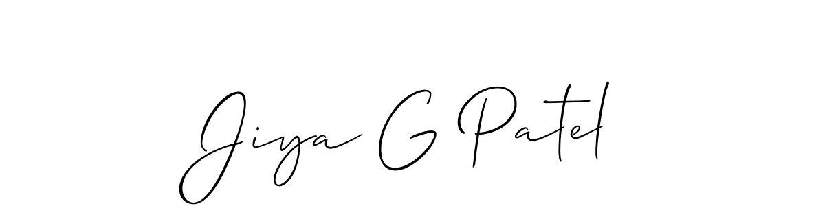 Here are the top 10 professional signature styles for the name Jiya G Patel. These are the best autograph styles you can use for your name. Jiya G Patel signature style 2 images and pictures png