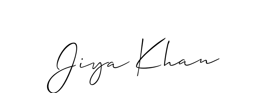 The best way (Allison_Script) to make a short signature is to pick only two or three words in your name. The name Jiya Khan include a total of six letters. For converting this name. Jiya Khan signature style 2 images and pictures png
