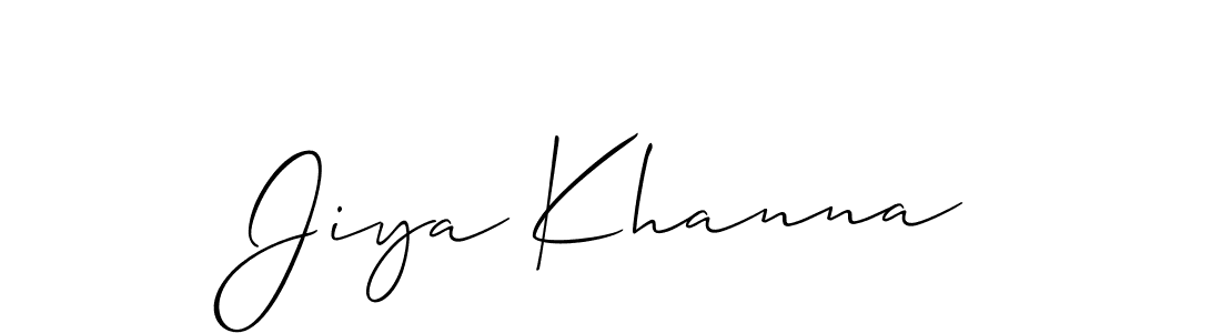 Make a short Jiya Khanna signature style. Manage your documents anywhere anytime using Allison_Script. Create and add eSignatures, submit forms, share and send files easily. Jiya Khanna signature style 2 images and pictures png