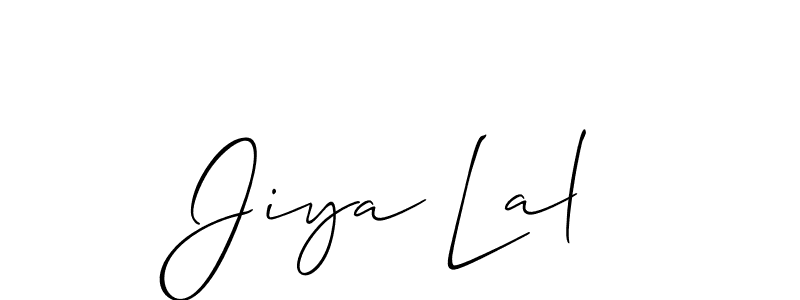 Design your own signature with our free online signature maker. With this signature software, you can create a handwritten (Allison_Script) signature for name Jiya Lal. Jiya Lal signature style 2 images and pictures png