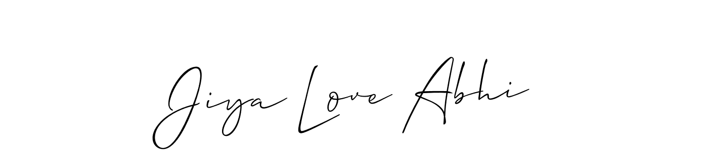 See photos of Jiya Love Abhi official signature by Spectra . Check more albums & portfolios. Read reviews & check more about Allison_Script font. Jiya Love Abhi signature style 2 images and pictures png
