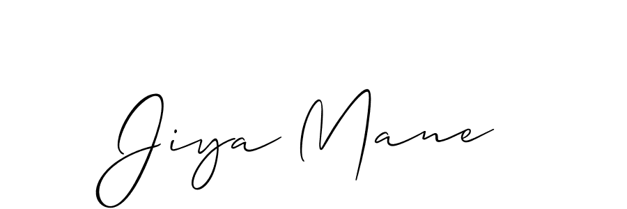 It looks lik you need a new signature style for name Jiya Mane. Design unique handwritten (Allison_Script) signature with our free signature maker in just a few clicks. Jiya Mane signature style 2 images and pictures png