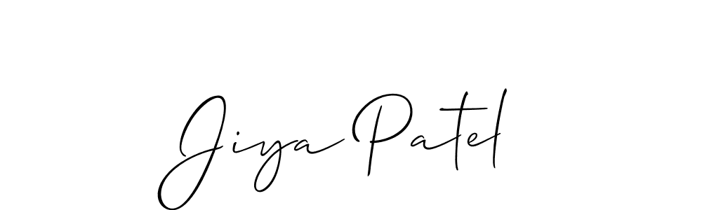 It looks lik you need a new signature style for name Jiya Patel. Design unique handwritten (Allison_Script) signature with our free signature maker in just a few clicks. Jiya Patel signature style 2 images and pictures png