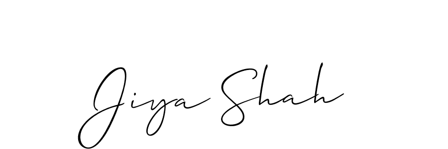Make a short Jiya Shah signature style. Manage your documents anywhere anytime using Allison_Script. Create and add eSignatures, submit forms, share and send files easily. Jiya Shah signature style 2 images and pictures png