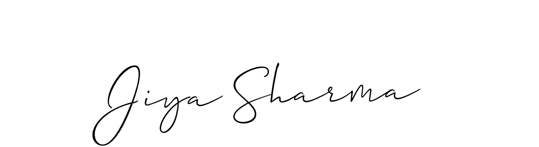 Similarly Allison_Script is the best handwritten signature design. Signature creator online .You can use it as an online autograph creator for name Jiya Sharma. Jiya Sharma signature style 2 images and pictures png