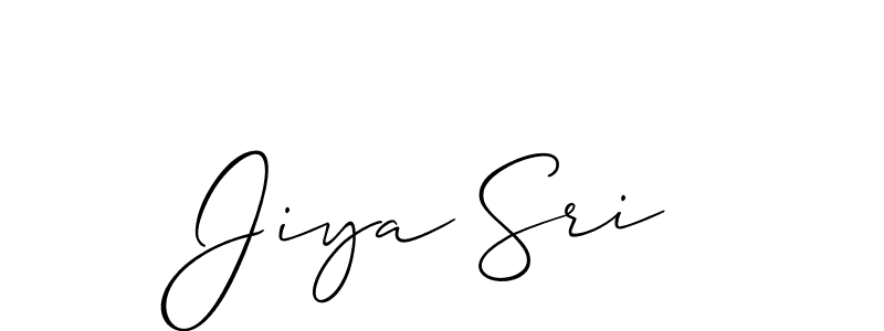 It looks lik you need a new signature style for name Jiya Sri. Design unique handwritten (Allison_Script) signature with our free signature maker in just a few clicks. Jiya Sri signature style 2 images and pictures png