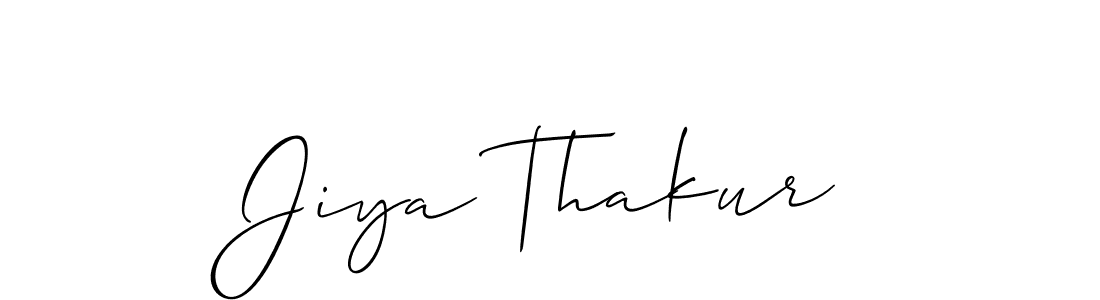 The best way (Allison_Script) to make a short signature is to pick only two or three words in your name. The name Jiya Thakur include a total of six letters. For converting this name. Jiya Thakur signature style 2 images and pictures png